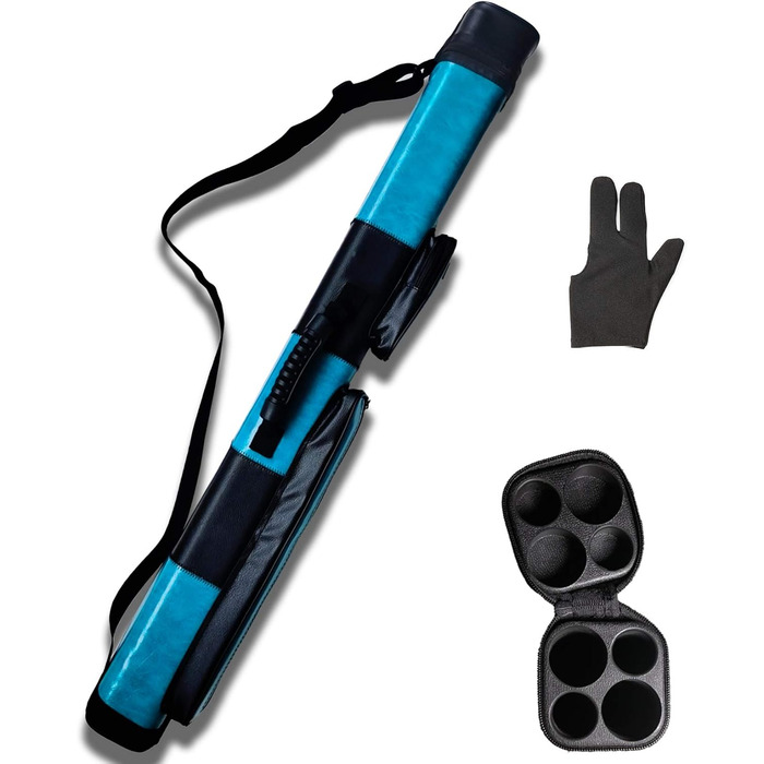 Чохол для більярдного кия Hartschalenkoffer, овальний, для транспортування (A11, блакитний)