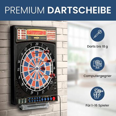 Електронний дартс Dartona JX2000 Turnier Pro – професійна турнірна електронна мішень з 41 грою та 200+ варіантами