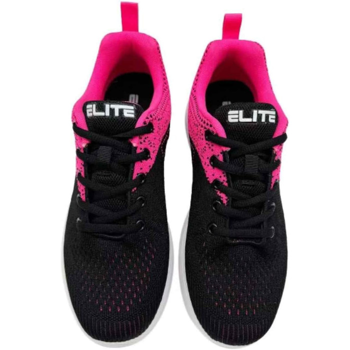 Жіночі боулінгіві туфлі ELITE Comfort - універсальні підошви, легка сітчаста модель для боулінгу, 40 EU, чорно-рожевий