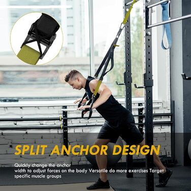 Шкіряний тренажер Schlingentrainer Flintronic для всього тіла, комплект для дому (чорний/зелений)