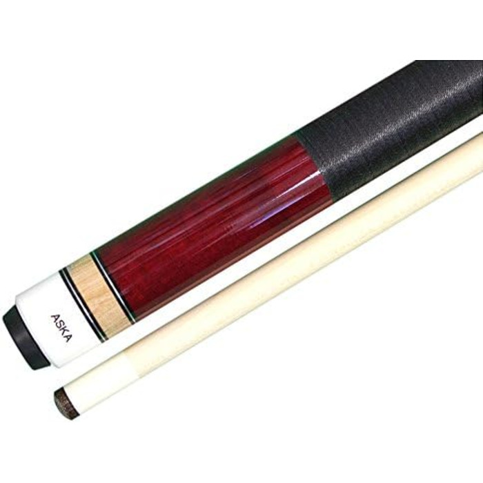 Більярдний кий ASKA L2: канадський клен, 147.3 см, твердий наконечник 13 мм, 2 частини, 18 oz, червоний/відпустка (Getaway Solids)