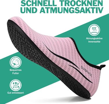 Зручні аквашузи для плавання та відпочинку на пляжі (унісекс), розмір 34-47, колір рожевий