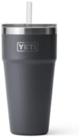 Термокружка YETI Rambler з трубочкою, нержавіюча сталь, ізольована, Charcoal, 769 мл