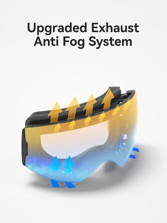 COPOZZ фотохромні лижні окуляри з магнітами, OTG, посилений контраст, 100% UV-захист, для чоловіків, жінок, підлітків, модель 22101 P1
