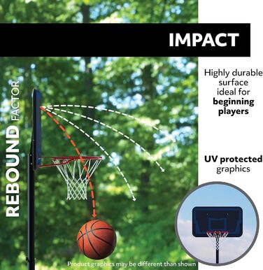 Баскетбольне кільце Lifetime Buzzer Beater мобільне, кольорове, M (17046)