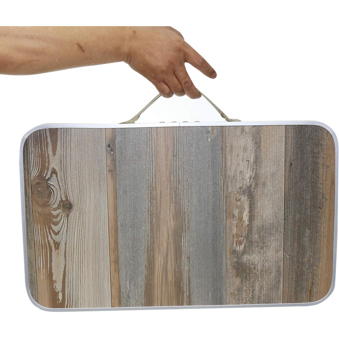 Складаний столик для кемпінгу Homecall зі сталі та MDF-плити, 56 x 34 x 24 см