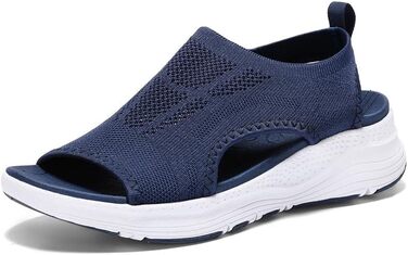 Жіночі літні сандалії Ziitop – зручні ортопедичні сандалії на платформі, водонепроникні, блакитні (40 EU)