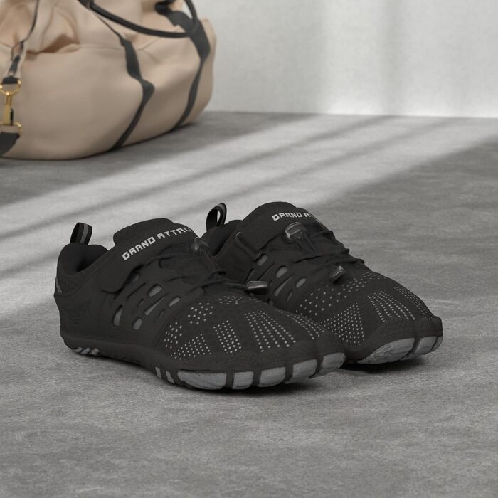 Чоловічі шкарпетки Grand Attack Barfußschuhe, мінімалістичні крос-тренери, підошва Zero Drop, широка передня частина, чорний, 39 EU, Zt608