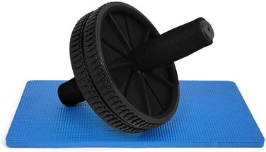 Колесо для пресу OcioDual з ручкою, тренажер для дому, AB Wheel (чорний)