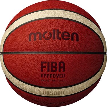 Баскетбольний м'яч Molten BG5000 з натуральної шкіри, офіційний FIBA, розміри 6 та 7