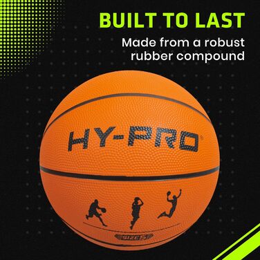 М'яч для баскетболу Hy-Pro, спортивний, тренувальний, помаранчевий, розмір 5