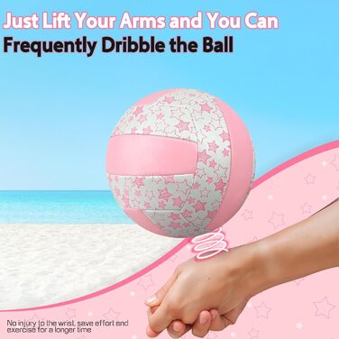 Волейбольний м'яч Aipwerer: для пляжу, залу та тренувань (рожево-білий, розмір 5)