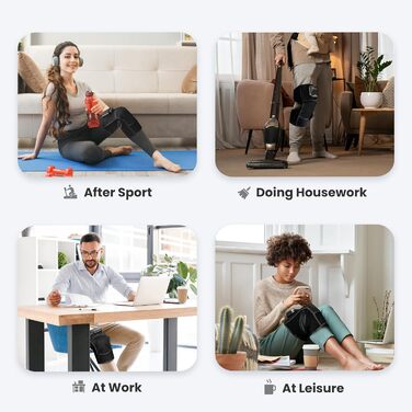 COMFIER Масажер для колін бездротовий, з підігрівом та вібрацією, 4 рівні нагріву з графену, подарунок для мами/тата, 17.5X16X7.5 см