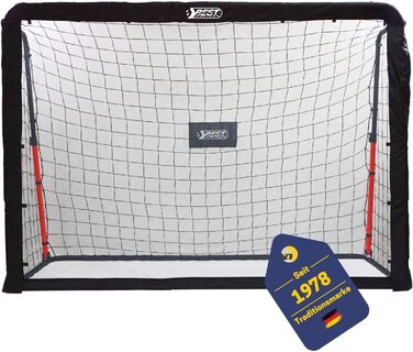 Дитячі футбольні ворота Best Sporting 213x153x76 см, чорні-червоні, регульований кут, всепогодні, великий розмір