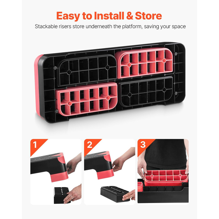 Платформа для аеробіки VEVOR червона