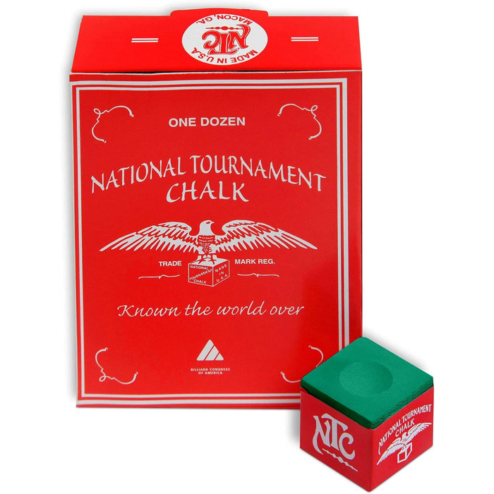 Крейда для більярдного кия Silver Cup (Турнірне зелене), 12 шт.