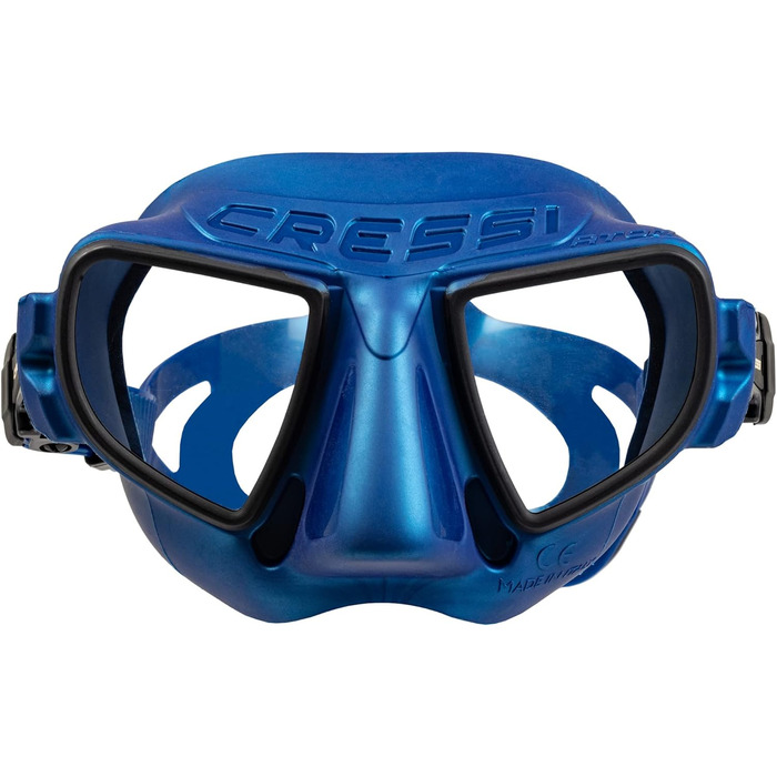 Маска для фрідайвінгу Cressi Atom UNI Blue Metal/Black - професійна маска для підводного полювання