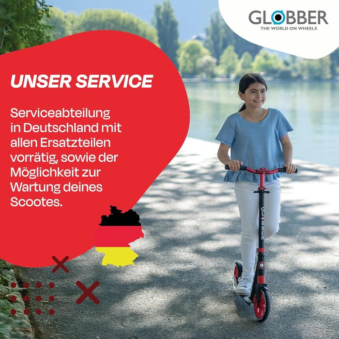 Самокат GLOBBER NL 205 для дітей від 6 років, підлітків і дорослих, 205 мм колеса, ABEC 7, регульована висота