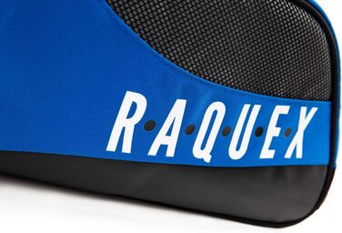 Сумка Raquex для ракеток тенісу, бадмінтону та сквошу, до 6 ракеток, з відділенням для взуття, синя