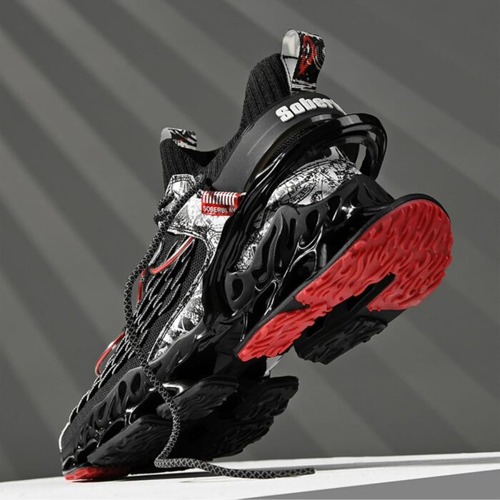 Чоловічі бігові кросівки для вулиці: легкі, зручні, дихаючі, з неслизькою підошвою. Ідеальні для занять спортом, фітнесом, джогінгом. Колір: білий (43 EU, чорний)