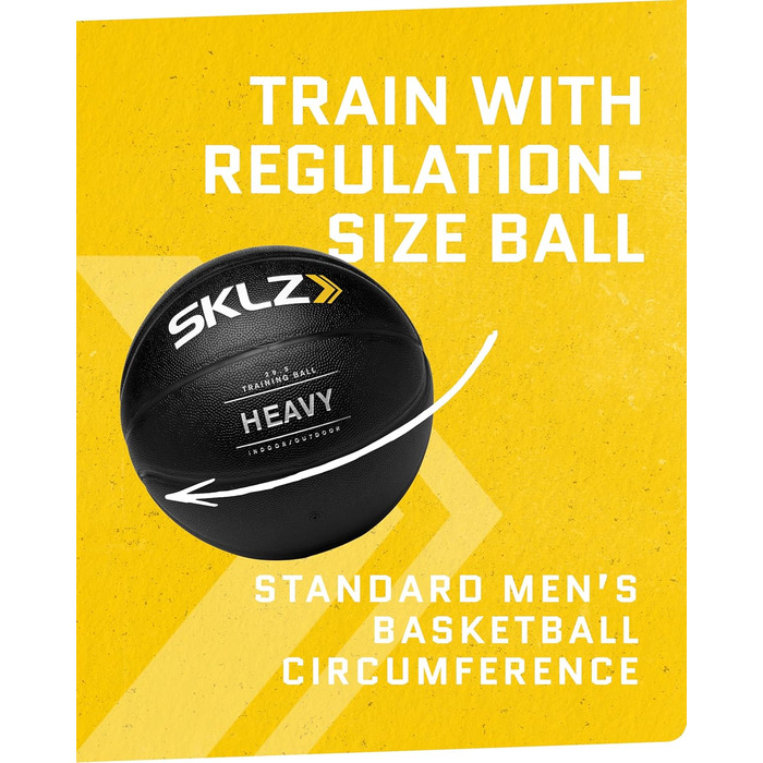Тренувальний баскетбольний м'яч SKLZ Control для покращення дриблінгу і контролю м'яча, важкий, чорний