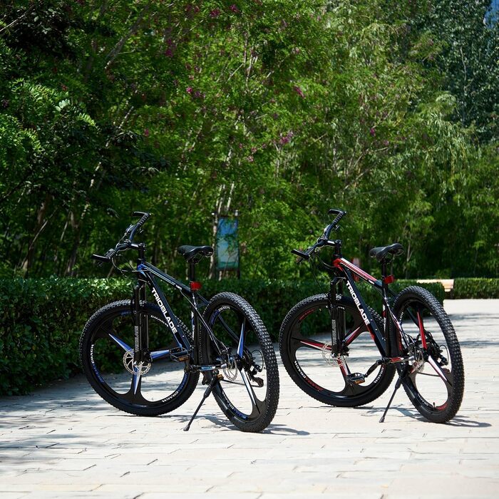 Гірський велосипед MTB 24 дюйми, 21 швидкість Shimano, Hardtail з амортизатором, дискові гальма, чорно-червоний