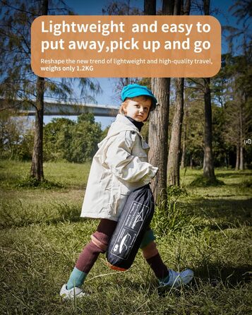 Гамак-намет Travel Bird з москітною сіткою та сонцезахистом, 290x140 см, великий простір, багатофункціональний, легкий, з ременями для кріплення до дерева, підходить для кемпінгу та відпочинку на природі (зелений/помаранчевий)