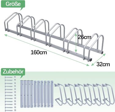 Підставка для велосипедів на 6 велосипедів, 2 шт. - міцна металева конструкція