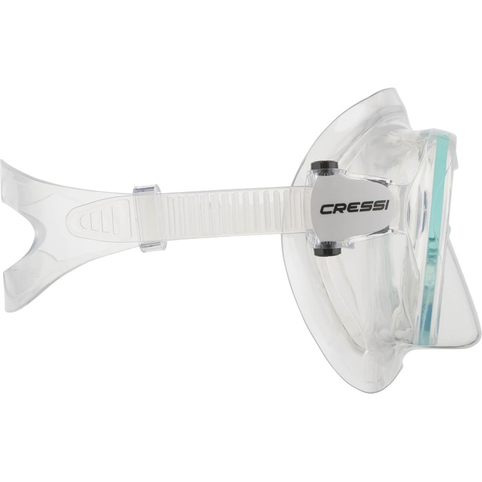 Маска CRESSI F1 без рамки + трубка Dry для дайвінгу та снорклінгу, унісекс, прозора (комбо-набір)