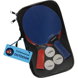 Набір для настільного тенісу HUDORA Outdoor – 2 ракетки, 3 м'ячі, чохол, для вулиці