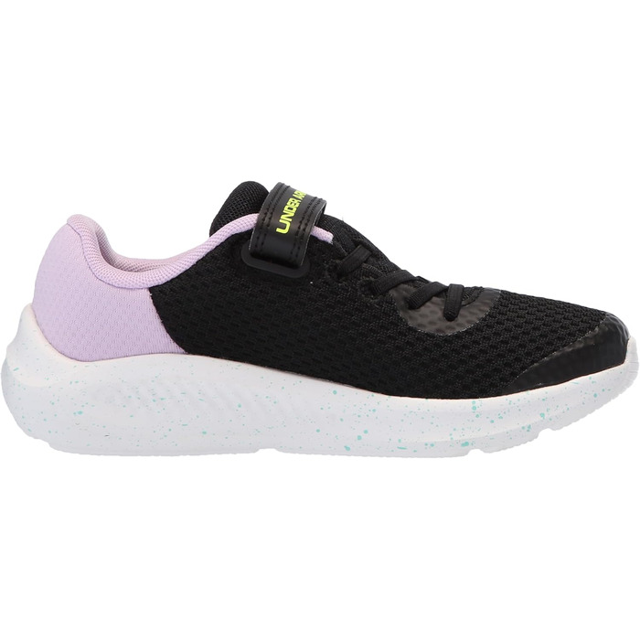 Дитячі кросівки Under Armour Pursuit 3 AC для дівчаток, чорно-фіолетові, жовті, з технологією Visual Cushioning