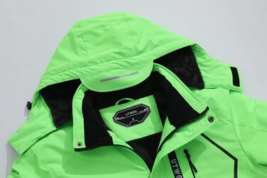 Чоловіча зимова куртка для сноуборду, тепла, водонепроникна, вітронепроникна, з капюшоном, яскраво-зелена