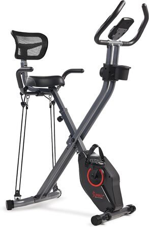 Складаний магнітний велотренажер Sunny Health & Fitness X-Bike Pro, 136 кг, 14 рівнів навантаження, ергономічна підтримка, сумісний з SunnyFit App