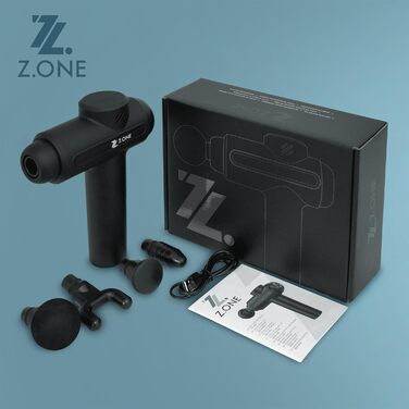 Масажер для м'язів Z.ONE Tiefengewebemassagepistole: глибокий масаж, 4 насадки, USB-C, для спини, ніг, шиї, плечей, всього тіла