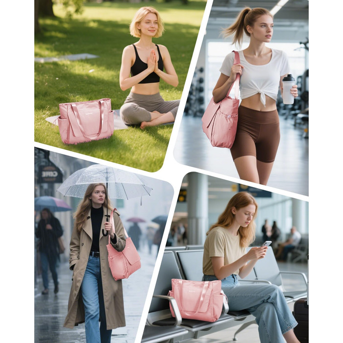 Сумка для йоги Yogatasche Damen Rosa велика водонепроникна з відділенням для мокрого та кріпленням для килимка