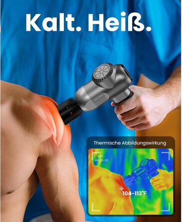 Масажер для тіла Bob and Brad C2 Pro з підігрівом та охолодженням, професійний електричний масажер для дому, фітнесу, відновлення та зняття болю (сріблястий)