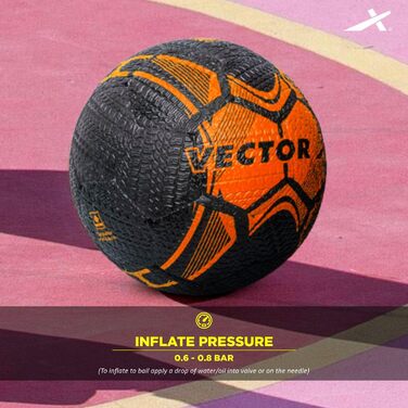 Футбол м'яч Vector X Street Soccer гумовий, машинне зшивання, для тренувань і гри, водостійкий, для юнаків і дорослих, для вулиці та залу