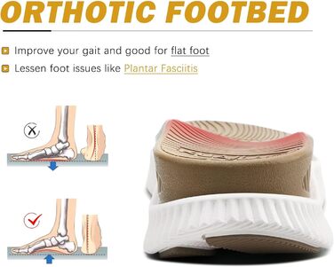 Жіночі трекінгові сандалії KuaiLu: зручні ортопедичні сандалії для піших прогулянок та спорту, літні сандалії з відкритим носком, регульовані на липучках, 41 EU, бежевий