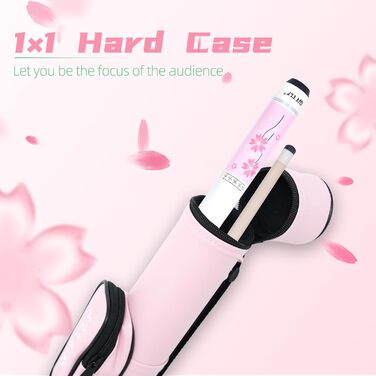 Професійний більярдний кий, 147,3 см, канадський клен, 20 oz, рожева квітка, подарунок для жінок