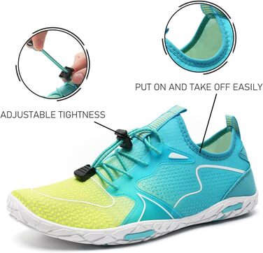 Взуття для плавання та водних видів спорту WateLves: чоловіче та жіноче, для серфінгу, дайвінгу, гімнастики, фітнесу. Розміри 40 EU. Кольори: блакитний, жовтий