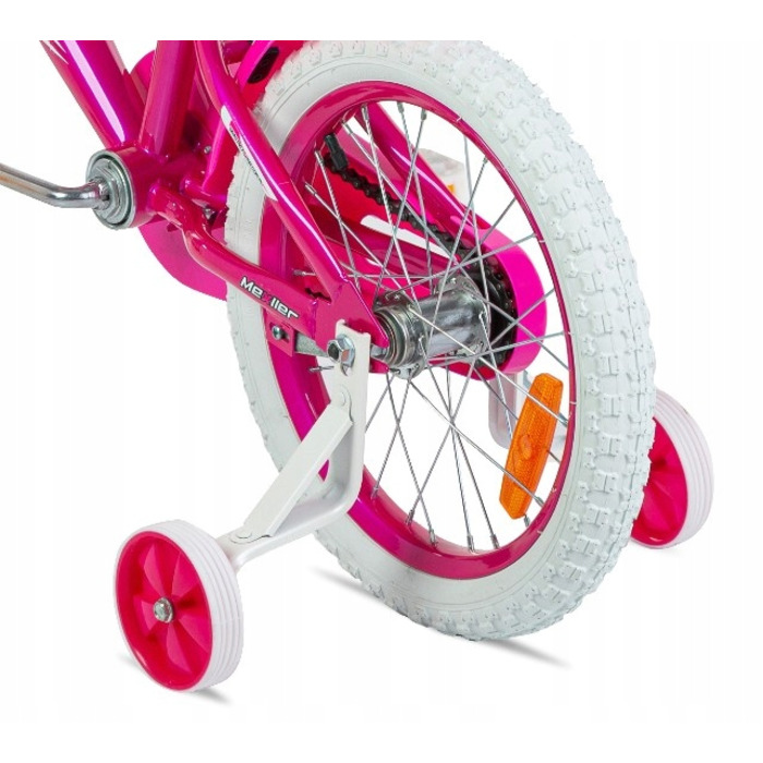 Дитячий велосипед Mexller BMX 16 дюймів, рожевий, для дівчинки, з кошиком