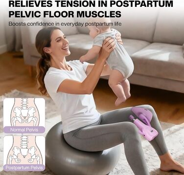 Набір для тренування м'язів тазового дна та стегон – Thigh Master з еластичною стрічкою | Тренажер для ніг вдома | Професійний тренажер для ніг для жінок та чоловіків для нарощування м'язів живота, ніг та сідниць