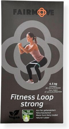 Еластичні стрічки FAIR Move для фітнесу та йоги, 100% натуральний латекс, сила 4.5 кг, чорний колір