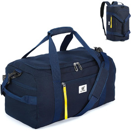 Спортивна сумка SKYSPER 40л з рюкзаком, для залу, подорожей, басейну (Marineblau)