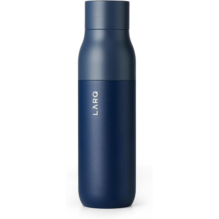 LARQ Bottle PureVis 500 мл – самочищувальна ізольована пляшка з нержавіючої сталі з UV-очищенням води, преміальний дизайн, для подорожей, багаторазова, синя