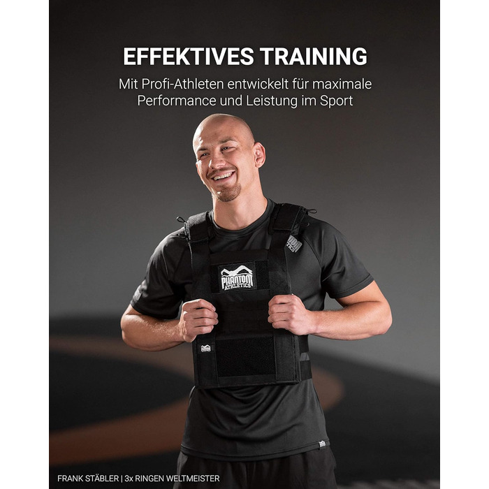 Важільна жилетка Phantom Athletics, різні ваги - легке регулювання (набір дисків 9кг (20LB), без жилетки)