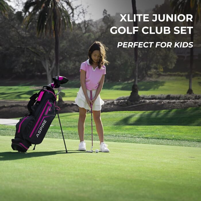 Набір дитячих гольф-ключок Xlite Super Performance Precise (правша, рожевий, 6-8 років)