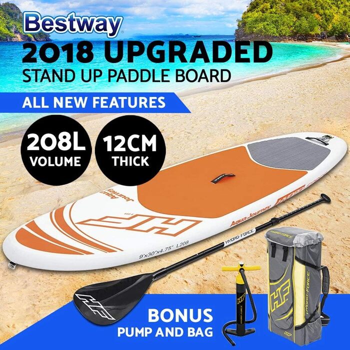 Надувна SUP-дошка Bestway HYDRO-FORCE iSUP Aqua Journey 274x76x12 см для веслування стоячи