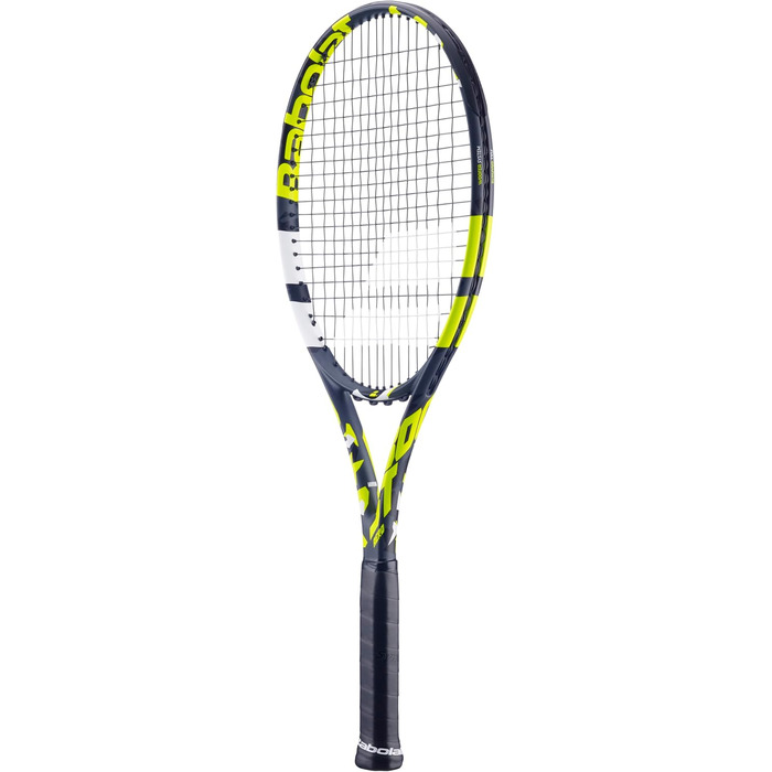 Тенісна ракетка Babolat Boost Aero для дорослих, легка, графітова, сіро-жовта, для жінок і чоловіків, вже з натягнутими струнами, розмір рукоятки 1