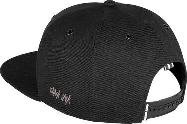 Кепка-снэпбек Nebelkind Inked Black — унісекс бейсболка з прямим козирком, регульований розмір, стильна вулична кепка (Streetwear), чорна